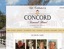 Tablet Screenshot of concordfuneral.com